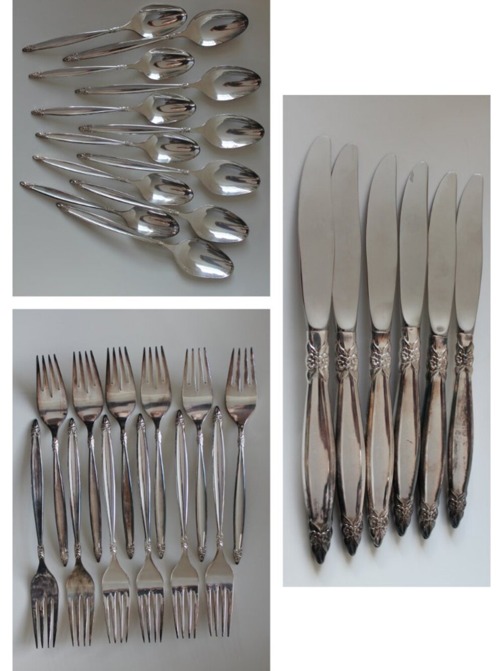 [ROGERS BROS.] "Garland" Silverplate Flatware Complete Service for 6 (30 pcs.)
